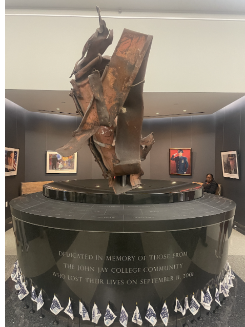 9/11 Memorial Sculpture located in Haaren Hall